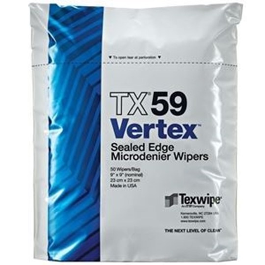 Vertex® Microdenier TX59 Dry Cleanroom Wipers, Non-Sterile Vertex® Microdenier TX59 Dry Cleanroom Wipers, Non-Sterile