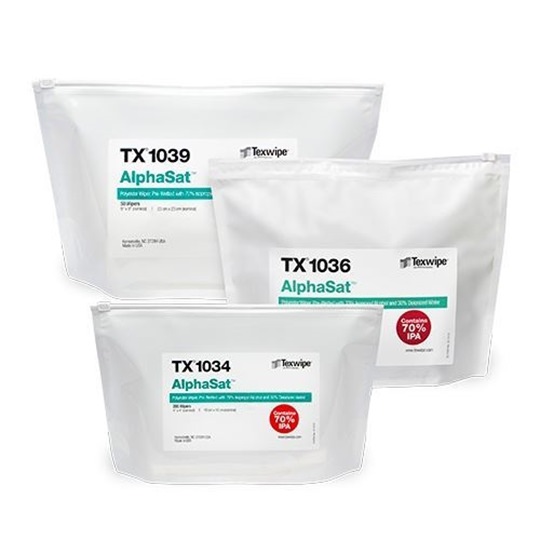 AlphaSat® Pre-Wetted Cleanroom Wipers, Sterile, Non-Sterile AlphaSat® Pre-Wetted Cleanroom Wipers, Sterile, Non-Sterile