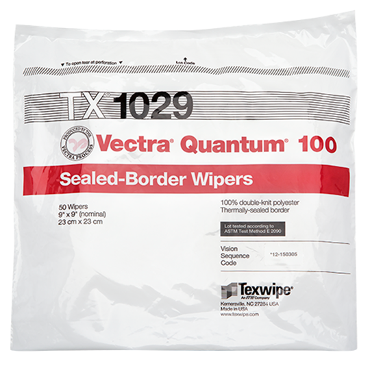 Show details for Vectra® Quantum® 100 TX1029 Dry Cleanroom Wipers, Non-Sterile Picture of Vectra® Quantum® 100 TX1029 Dry Cleanroom Wipers, Non-Sterile