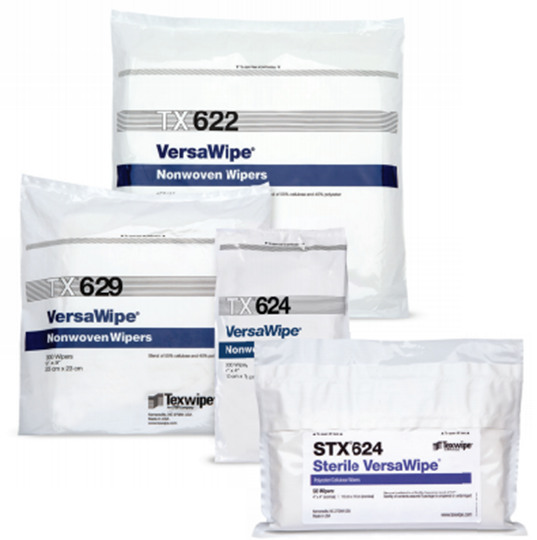 VersaWipe® Dry Nonwoven Cleanroom Wipers, Sterile, Non-Sterile VersaWipe® Dry Nonwoven Cleanroom Wipers, Sterile, Non-Sterile