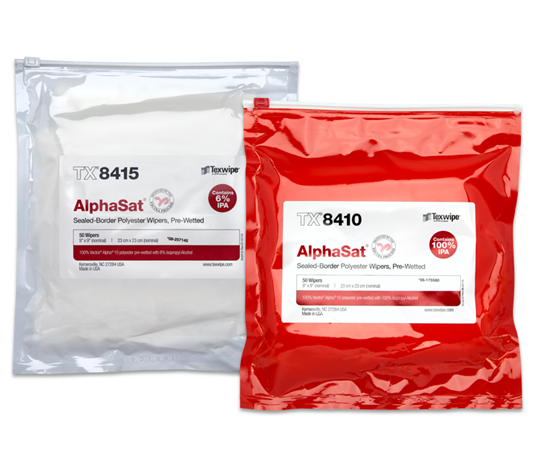 Show details for AlphaSat® with Vectra® Alpha® 10 Pre-Wetted Cleanroom Wipers, Non-Sterile Picture of AlphaSat® with Vectra® Alpha® 10 Pre-Wetted Cleanroom Wipers, Non-Sterile