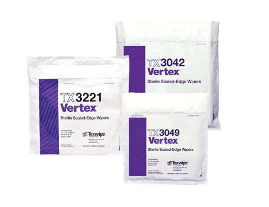 Vertex® Dry Cleanroom Wipers, Sterile Vertex® Dry Cleanroom Wipers, Sterile