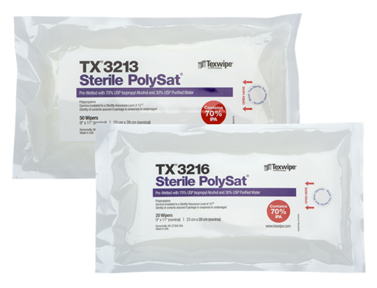 Show details for PolySat® Pre-wetted Cleanroom Wipers, Sterile Picture of PolySat® Pre-wetted Cleanroom Wipers, Sterile