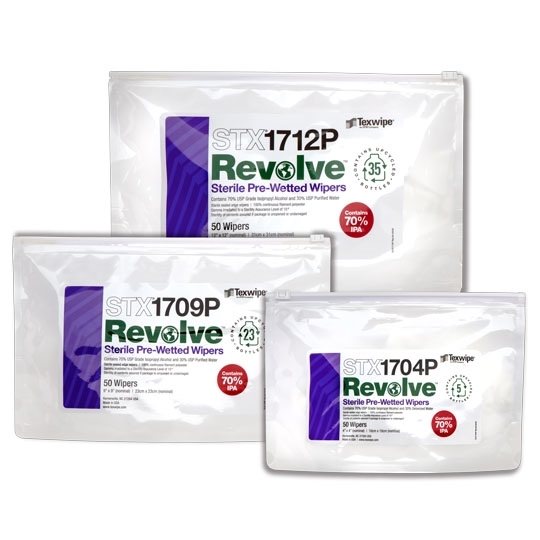 Show details for REVOLVE™ Sustainable Pre-Wetted Cleanroom Wipers, Sterile Picture of REVOLVE™ Sustainable Pre-Wetted Cleanroom Wipers, Sterile